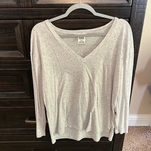 Victoria’s Secret Pink long sleeve bling tee
